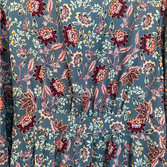 Torrid Teal Floral High Low Tunic Top - Picture 6 of 8